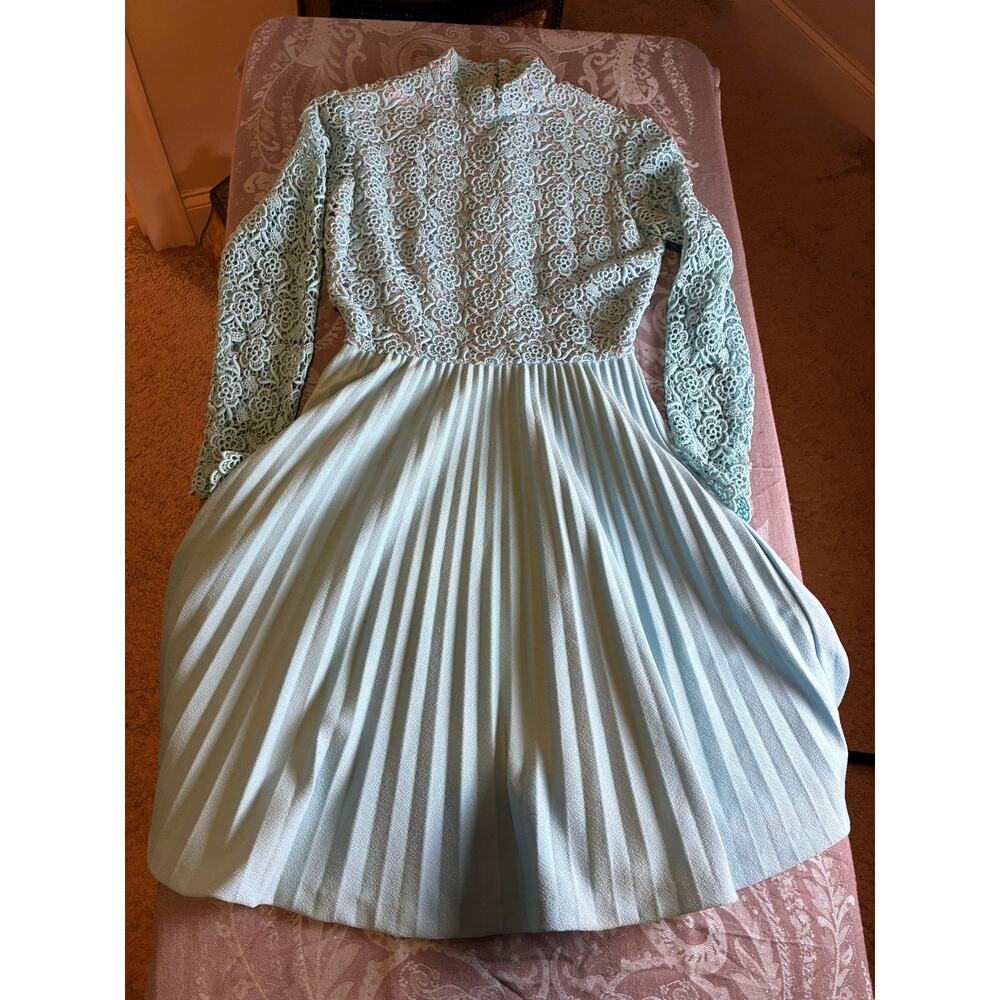 Vintage ILGWU Union Made Dress USA Womens S Retro Handmade 60s 70s Cottagecore